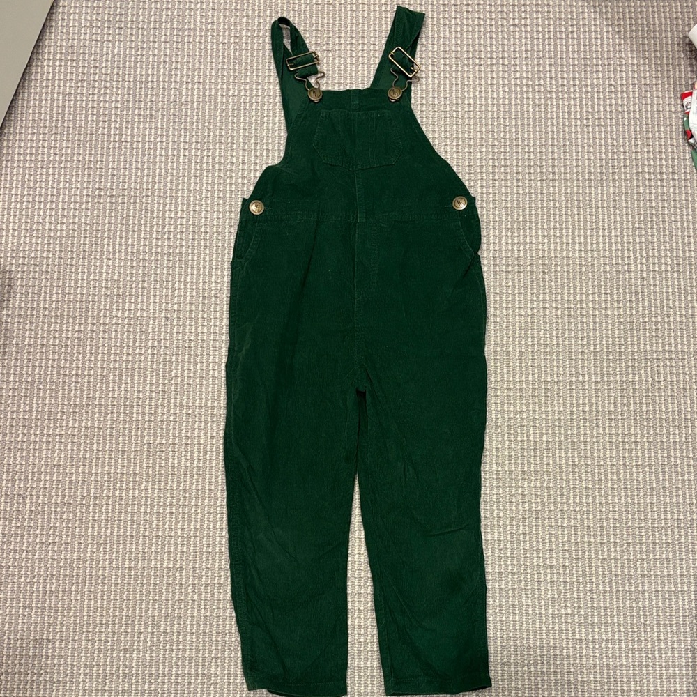 Little English Green Corduroy Overalls